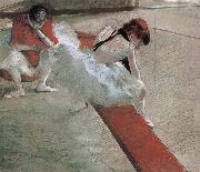 Edgar Degas Dancer have a break oil painting reproduction
